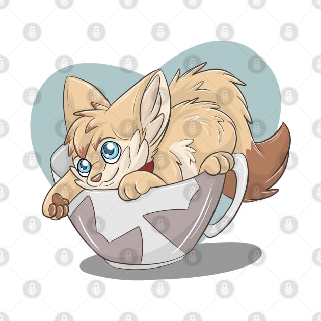 Fennec Fox in a Tea Cup by Fennekfuchs