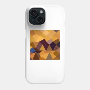 Deep Lemon Yellow Abstract Low Polygon Background Phone Case