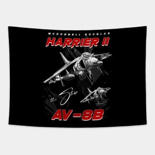 Harrier II AV-8B Ground-Attack Aircraft Fighterjet Tapestry