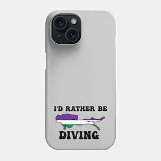 I'd Rather Be Diving: Genderqueer Pride Phone Case