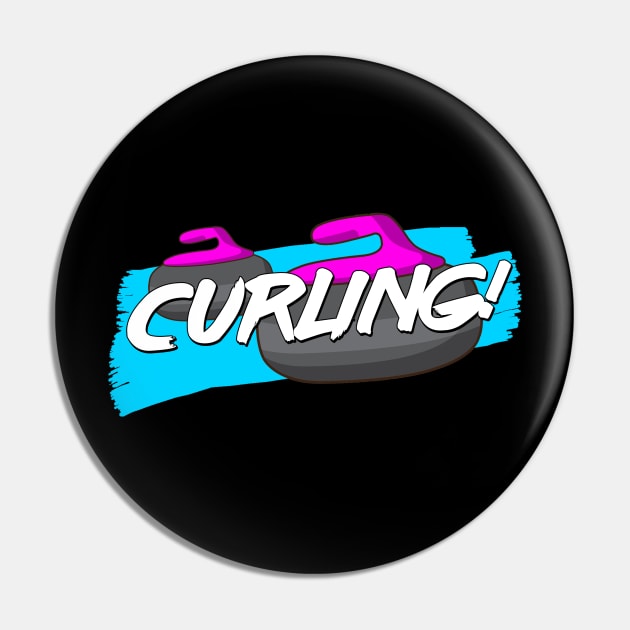 Curling (with an exclamation mark!) Pin by itscurling