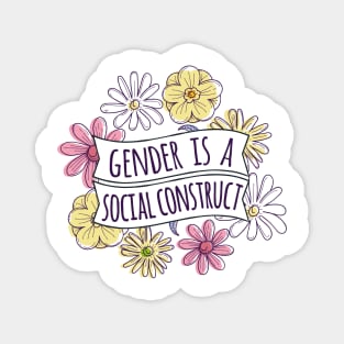 Gender is a Social Construct  NonbinaryFeminism Society Magnet