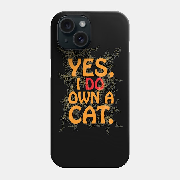 Cat Fur (Orange) Phone Case by GloopTrekker