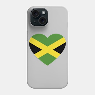 I Love Jamaica // Heart-Shaped Jamaican Flag Phone Case