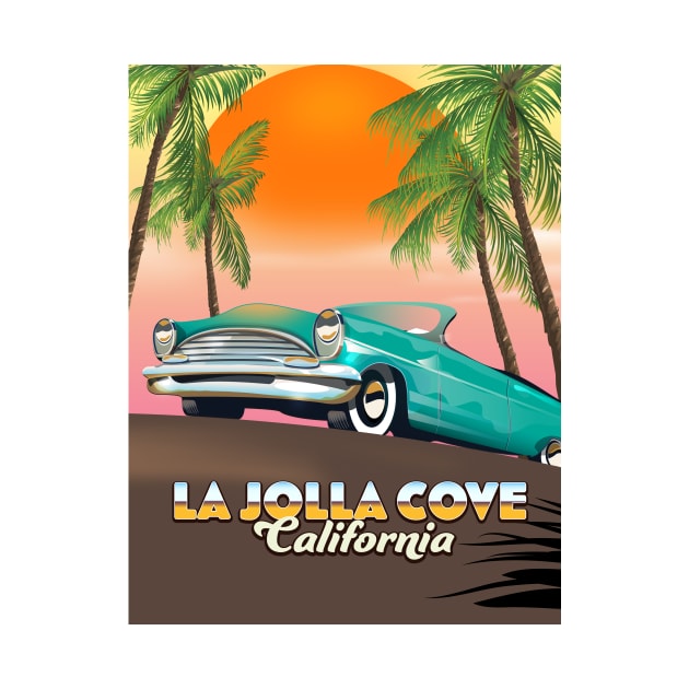 La Jolla Cove California travel poster by nickemporium1