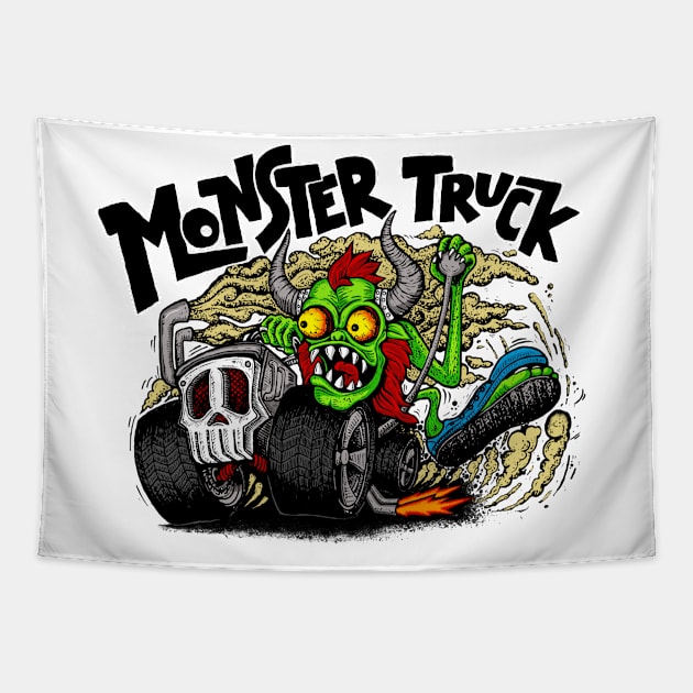 monster truck Tapestry by Adybuston123