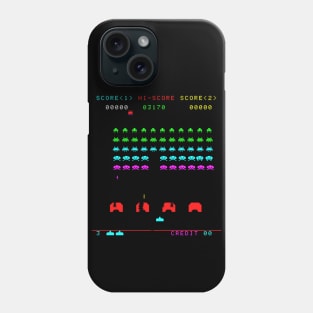 Colorful Space Invaders Phone Case