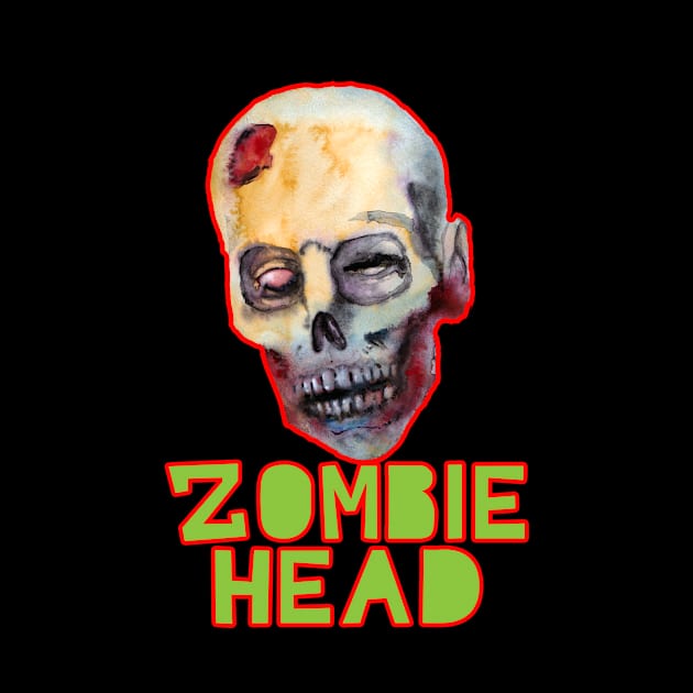 Zombie Head by DarkArtiste