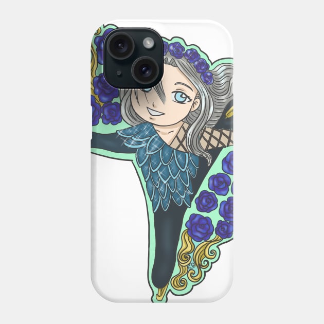 Yurii! on Ice - Viktor Flower Crown Phone Case by CintiaSand