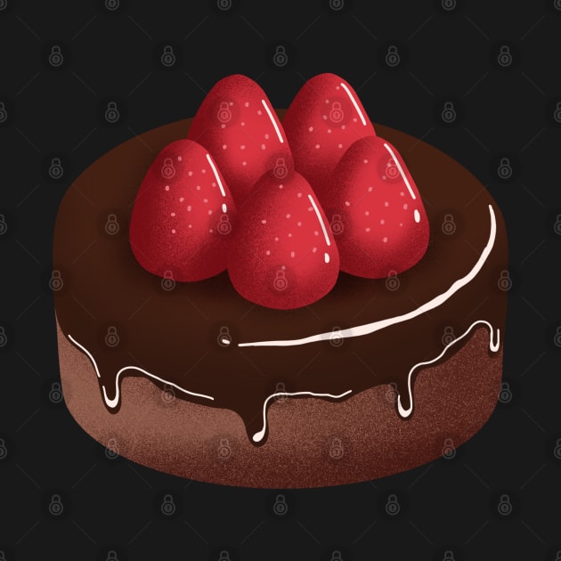 Chocolate cake by Random Prints