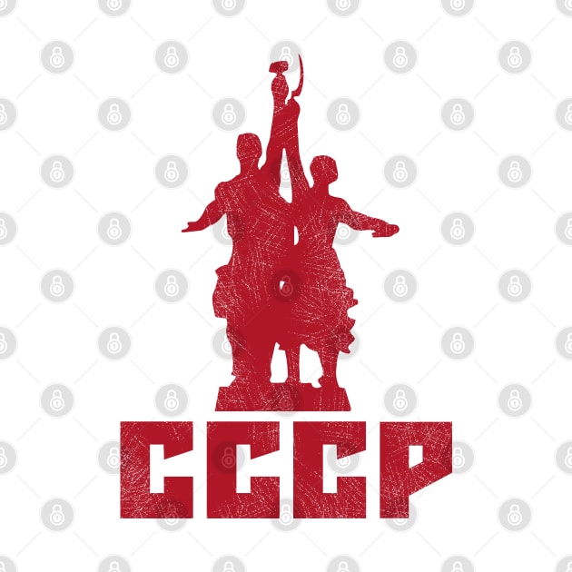 CCCP Worker and Kolkhoz Woman Monument by okpinsArtDesign