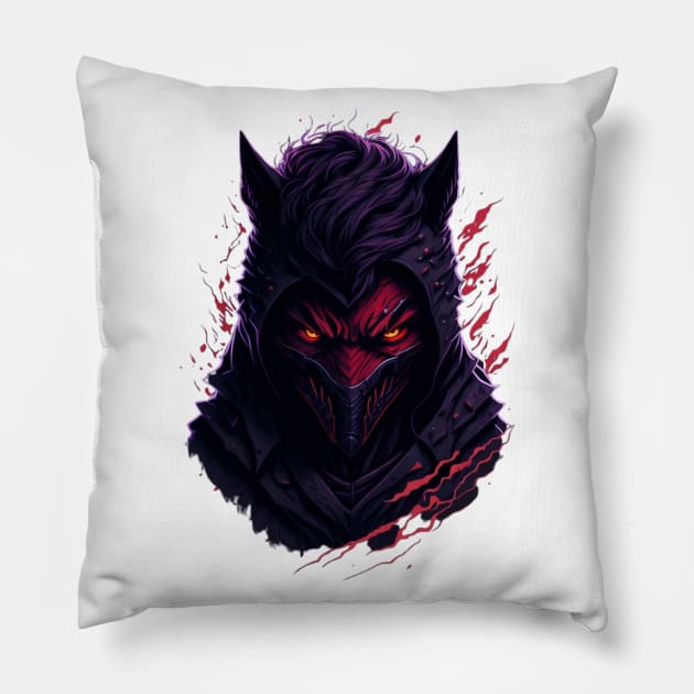 ninja wolf Pillow by A&A