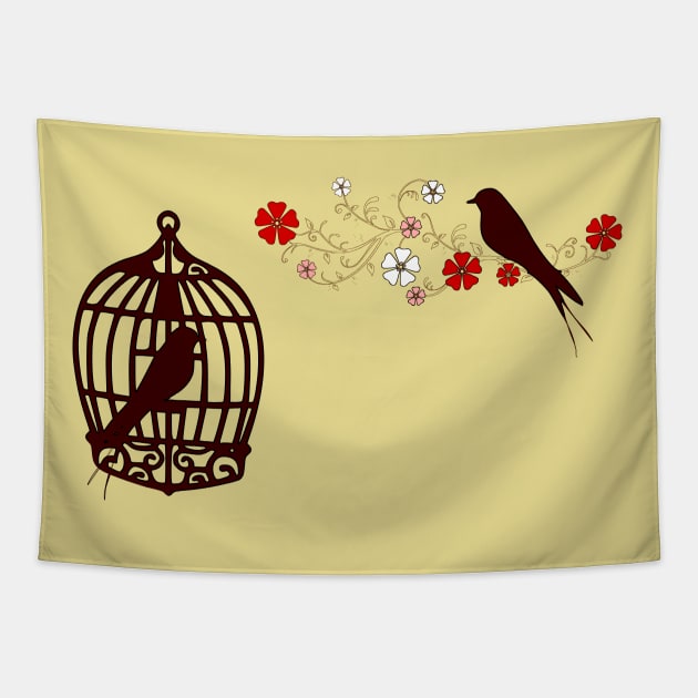 birds design and wall art Tapestry by Jakesmile