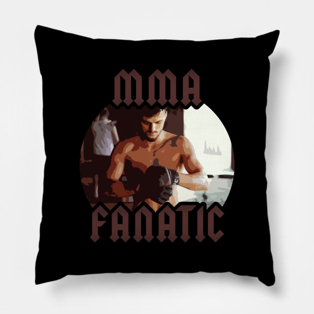 MMA fanatic comic style design Pillow by fighterswin