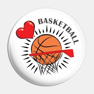 Love Basketball Pin