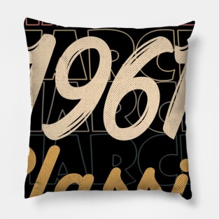 march 1961 birthday Pillow