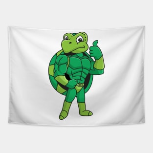 Cute and cool turtle Tapestry