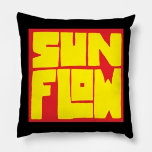 sunflow typography block Pillow