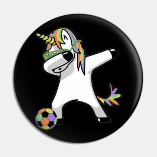 Dabbing Unicorn and Unicorn Dab Soccer Shirts Pin