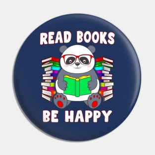 Read Books Be Happy Panda Reading Literacy Pin