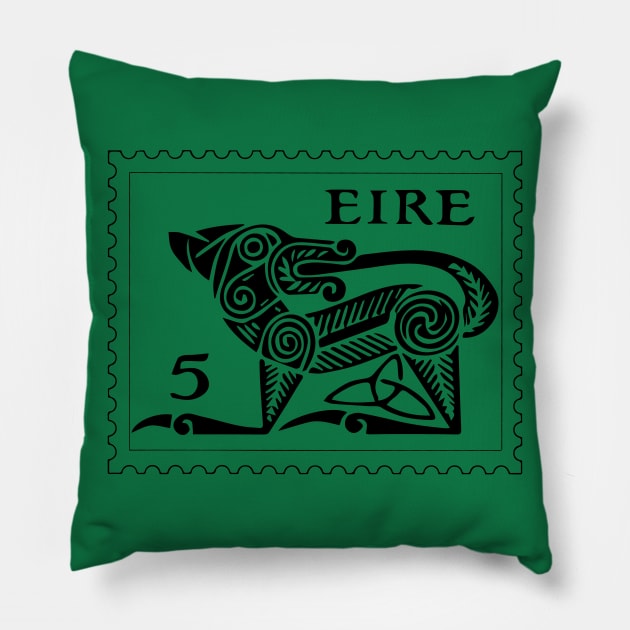 Eire post stamp Pillow by LordDanix