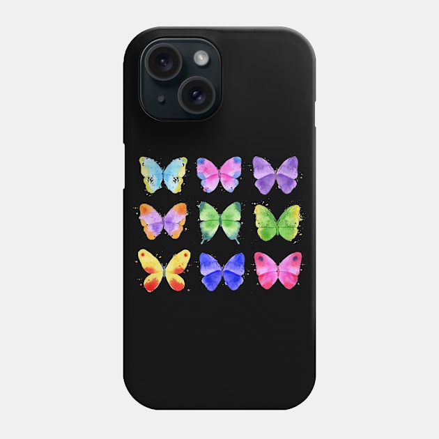 Watercolor Butterflies Phone Case by LizzieBug