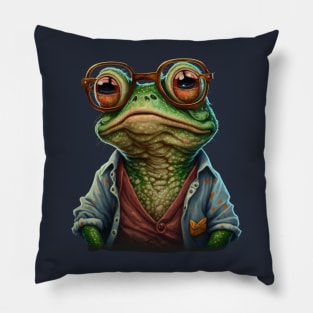 Funny Frog 4 - Doctor Frullpus Pillow