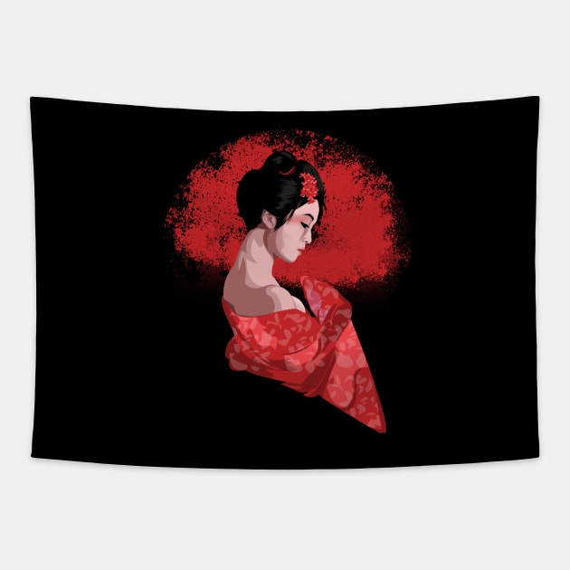 Geisha Tapestry by siddick49