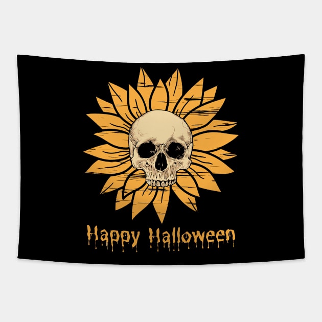 Happy Halloween Tapestry by Cervezas del Zodiaco