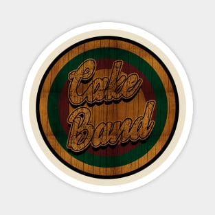 Circle Retro Cake Band Magnet