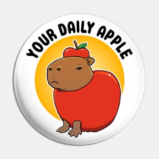 Your daily apple Capybara Pin