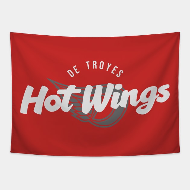 Vintage Style Greyscale Hot Wings Tapestry by SDCHT