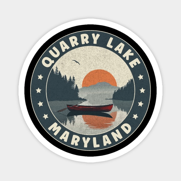 Quarry Lake Maryland Sunset Magnet by turtlestart