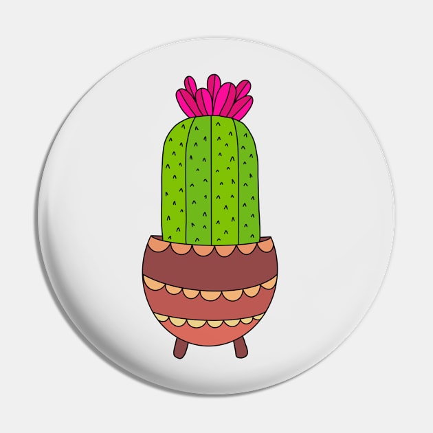 Cute Cactus Design #43: Pretty Sweet Cactus Pin by DreamCactus