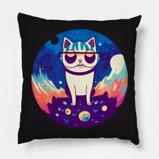 Cat sticker styles Galaxy Pillow
