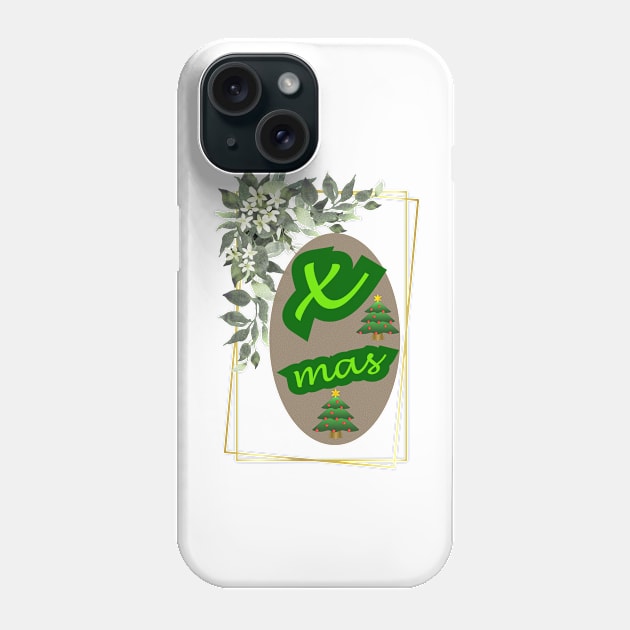 Xmas tree leather background Phone Case by fun idioms