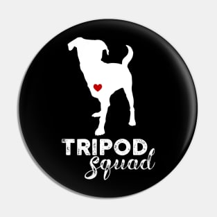 Tripod Squad, Three-Legged Dog, FRONT RIGHT LEG amputee Pin