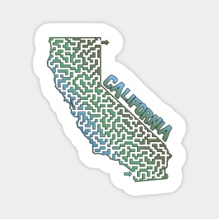 California State Outline Maze & Labyrinth Magnet