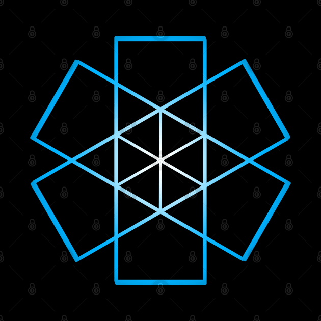 Modern glowing rectangular geometric design by FariDesigns 