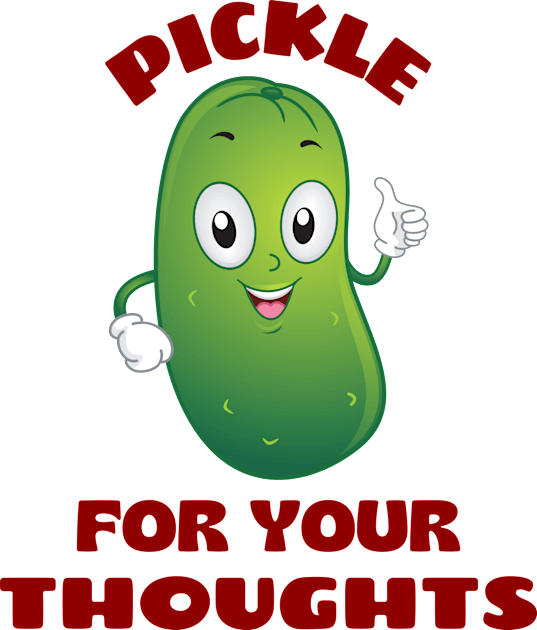 Pickle for your thoughts | Cute Pickle Pun Kids T-Shirt by Allthingspunny