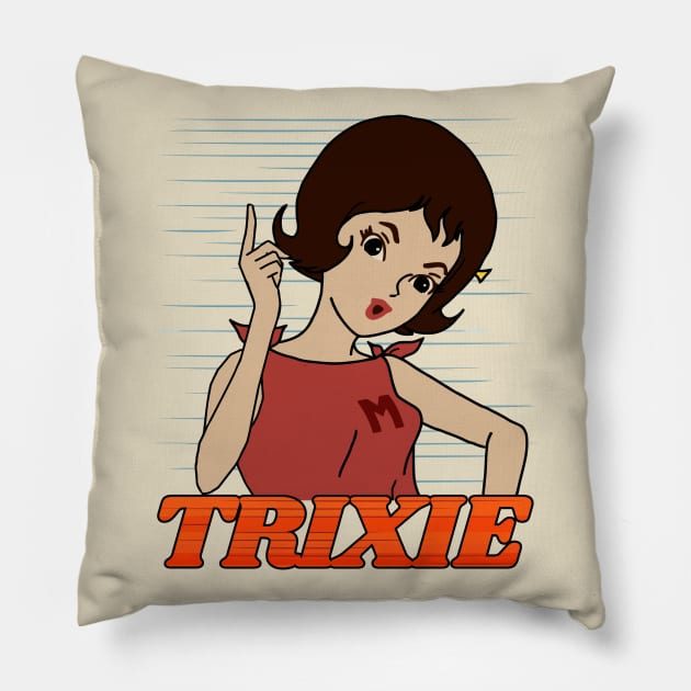 Go Trixie Go! Pillow by darklordpug