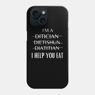 Funny registered dietician assistant women dietary worker Phone Case