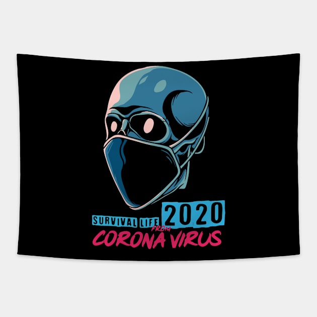 Survival Life 2020 From Corona Virus Tapestry by Nashida Said