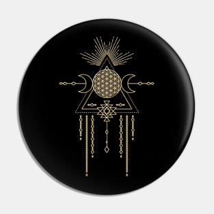 Tribal Flower Of Life Pin