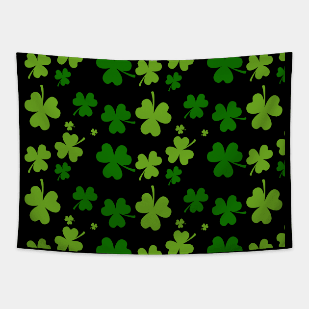 St Patricks day Clovers Leaf Pattern Tapestry by trendybestgift