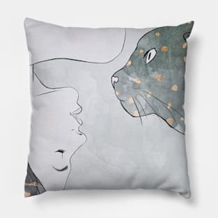 Girls and Cats Pillow