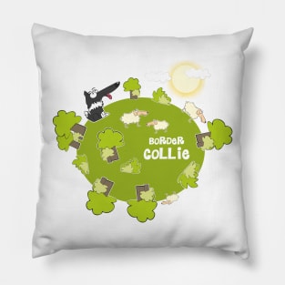 Border collie world Pillow