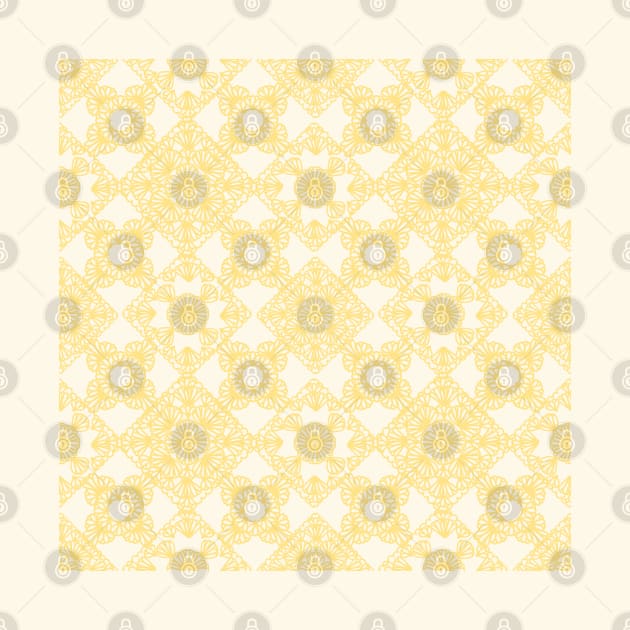 Yellow granny squares over cream by marufemia