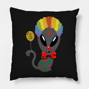 Alien Kitty Crew Clown Pillow