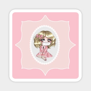 chibi with facemask Magnet